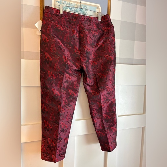 Anne Klein Red and Black Patterned Dress Pants Size 8 - Picture 4 of 8
